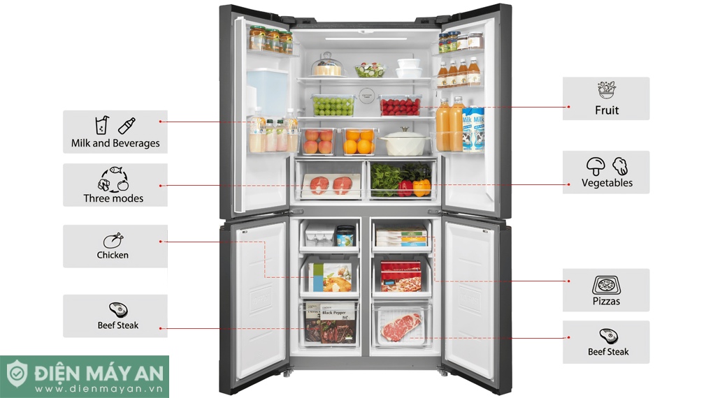 Tủ lạnh Toshiba Inverter 474 lít Multi Door GR-RF608WI-PMV(50)